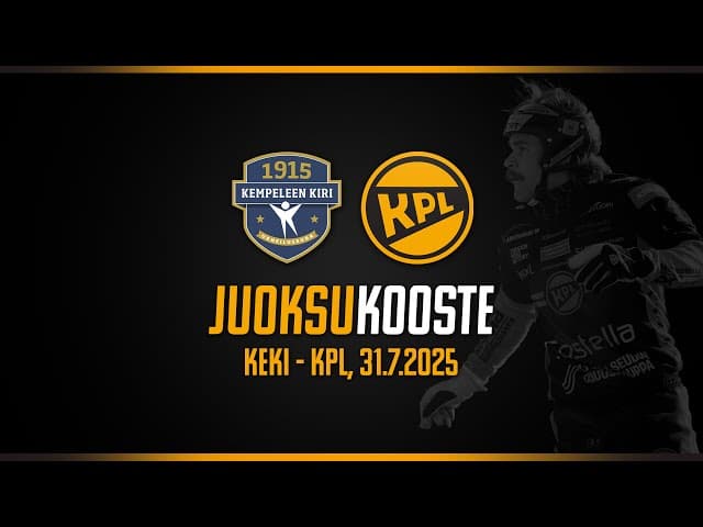 Arsedelin juoksukooste: KeKi - KPL, 31.7.2025