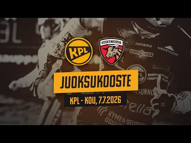 Arsedelin juoksukooste: KPL - KoU, 7.7.2026
