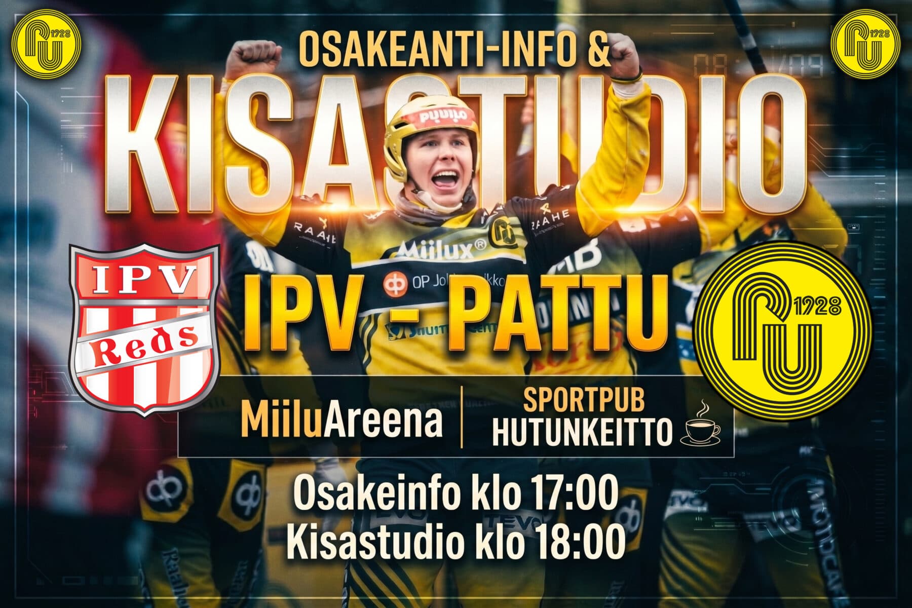Osakenanti-info ja Kisastudio Hutunkeitossa MA 8.6. IPV-PattU