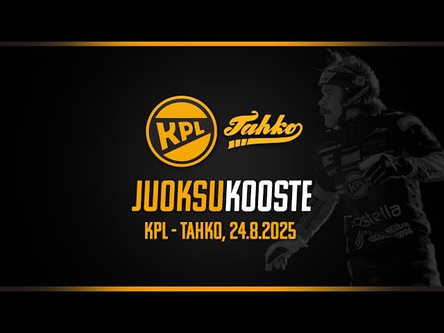 Arsedelin juoksukooste: KPL - Tahko, 24.8.2025 (3. Puolivälieräottelu)