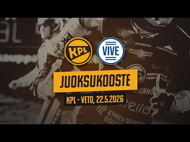 Arsedelin juoksukooste: KPL - Veto, 22.5.2026