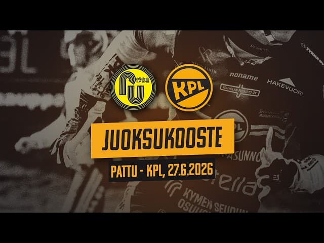 Arsedelin juoksukooste: PattU - KPL, 27.6.2026